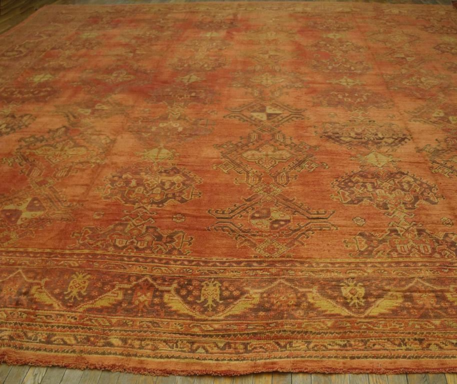 Hand-Knotted Early 20th Century Turkish Oushak Carpet ( 17' x 19'8