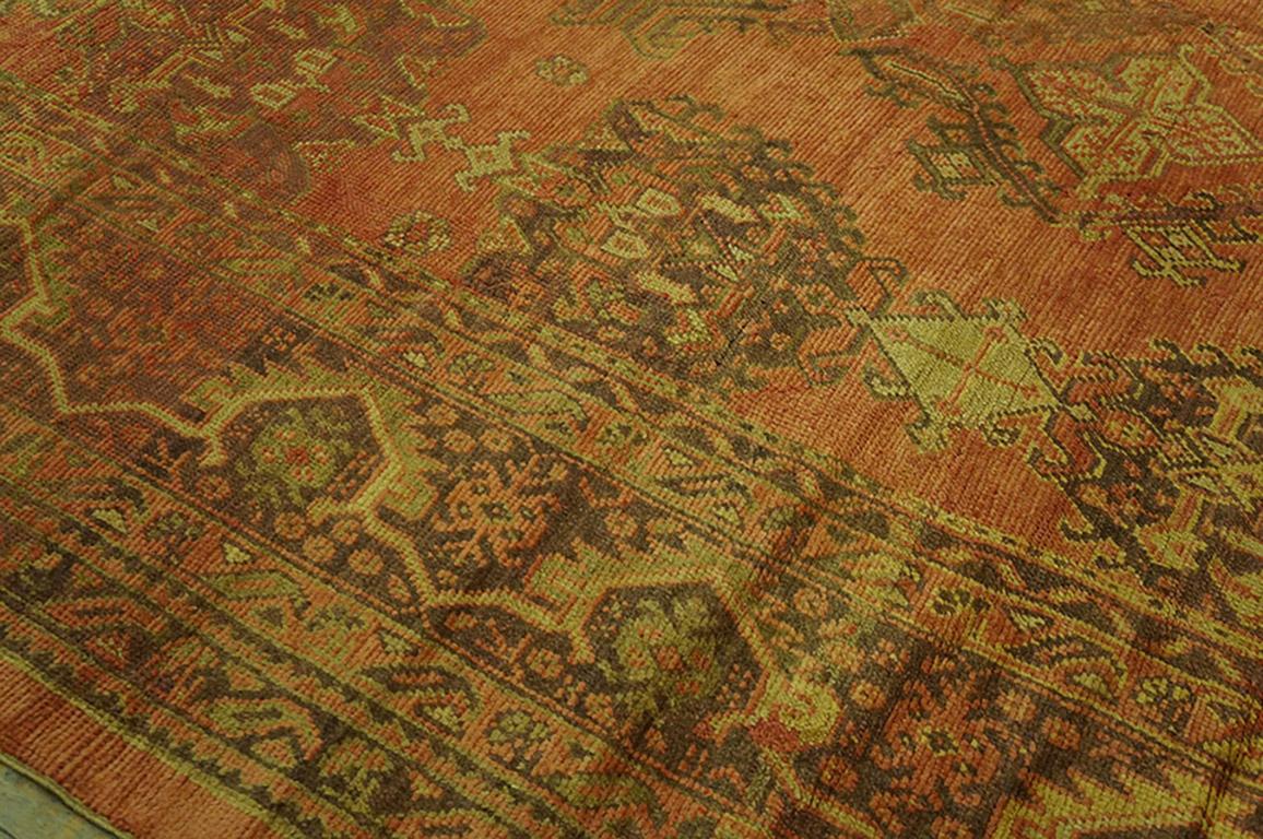 Wool Early 20th Century Turkish Oushak Carpet ( 17' x 19'8