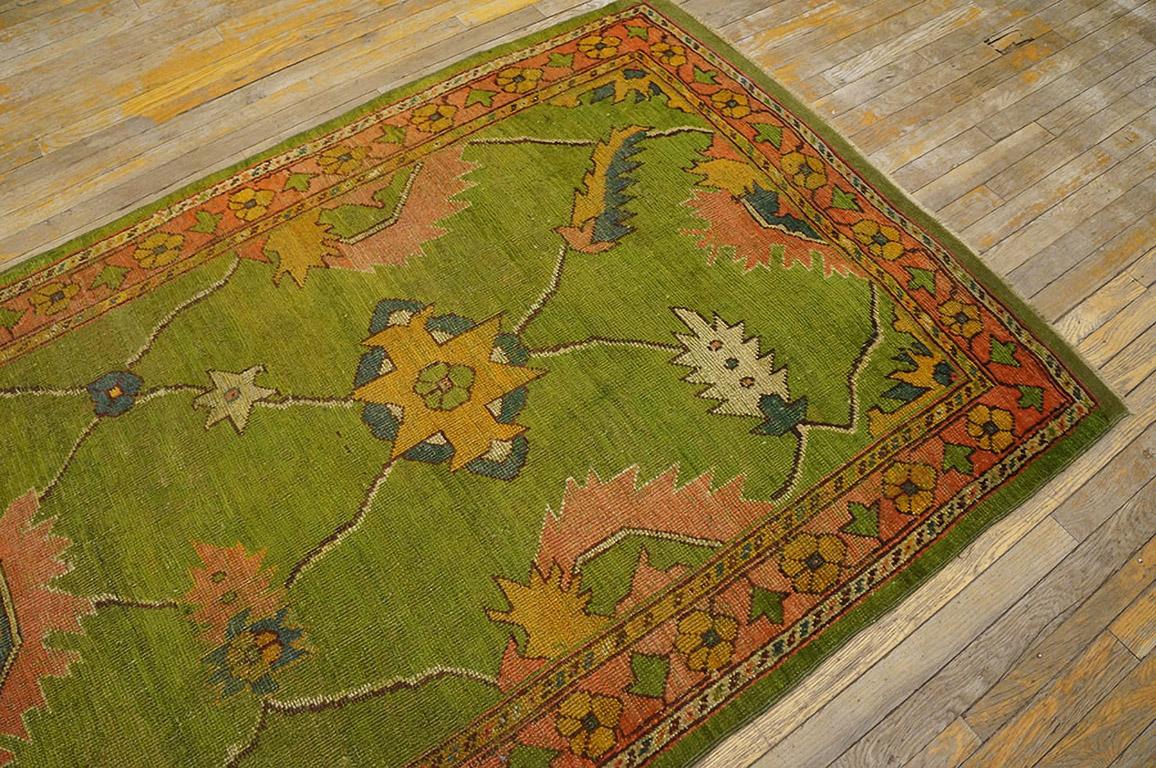 Late 19th Century Turkish Oushak Carpet ( 4'4