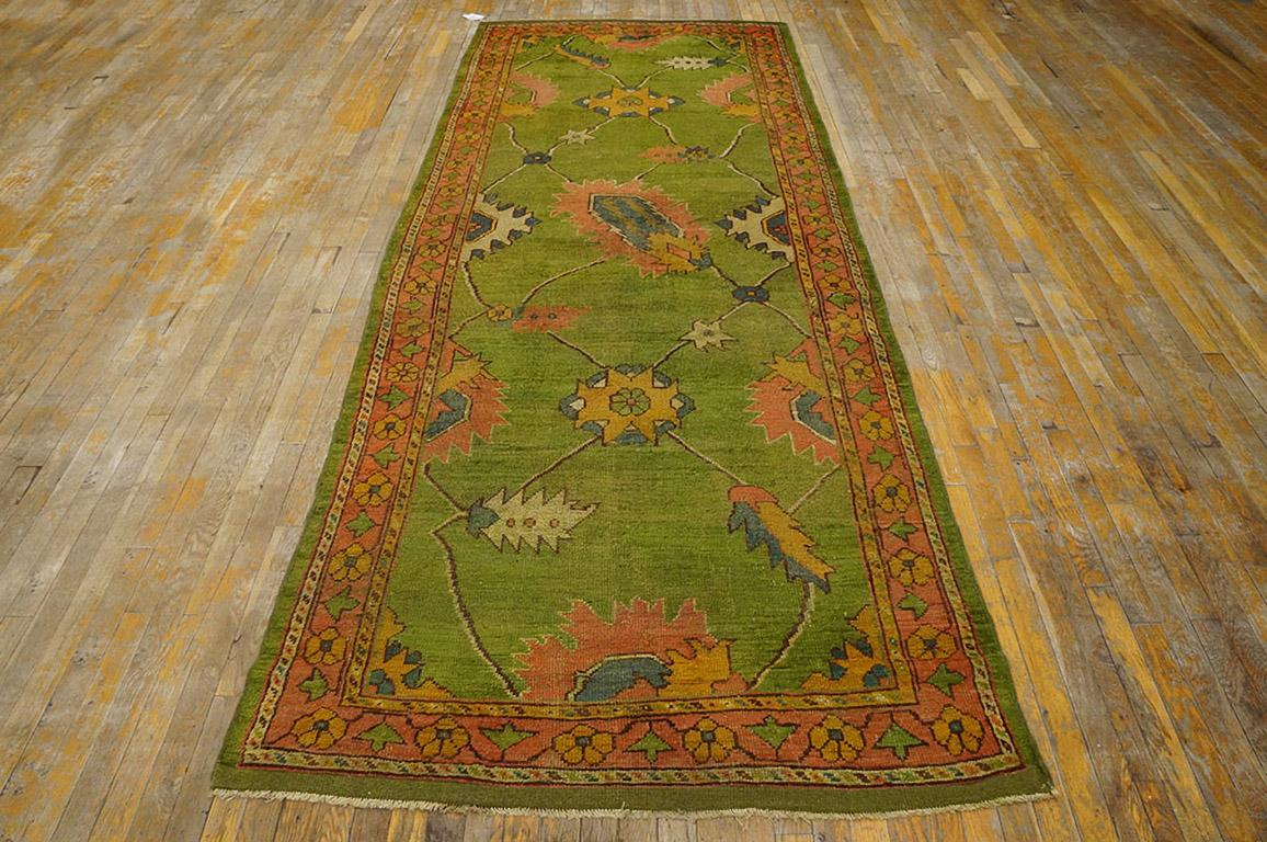 Hand-Knotted Late 19th Century Turkish Oushak Carpet ( 4'4