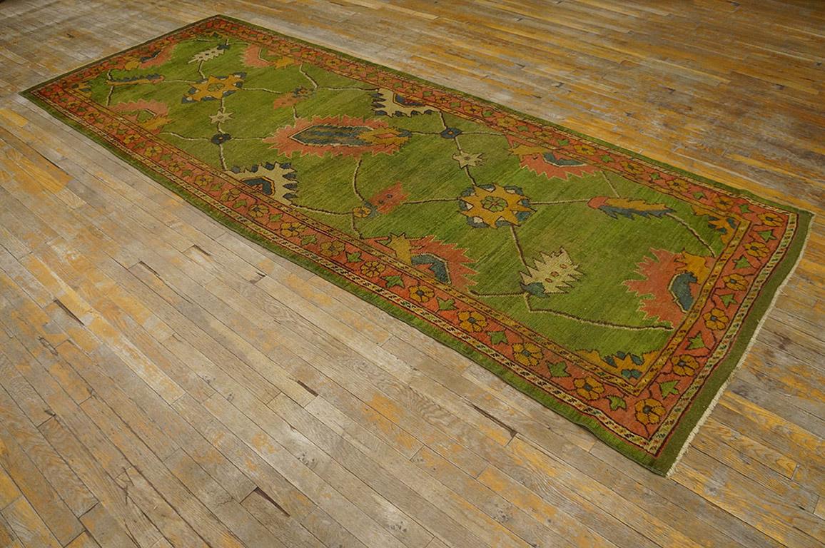 Wool Late 19th Century Turkish Oushak Carpet ( 4'4