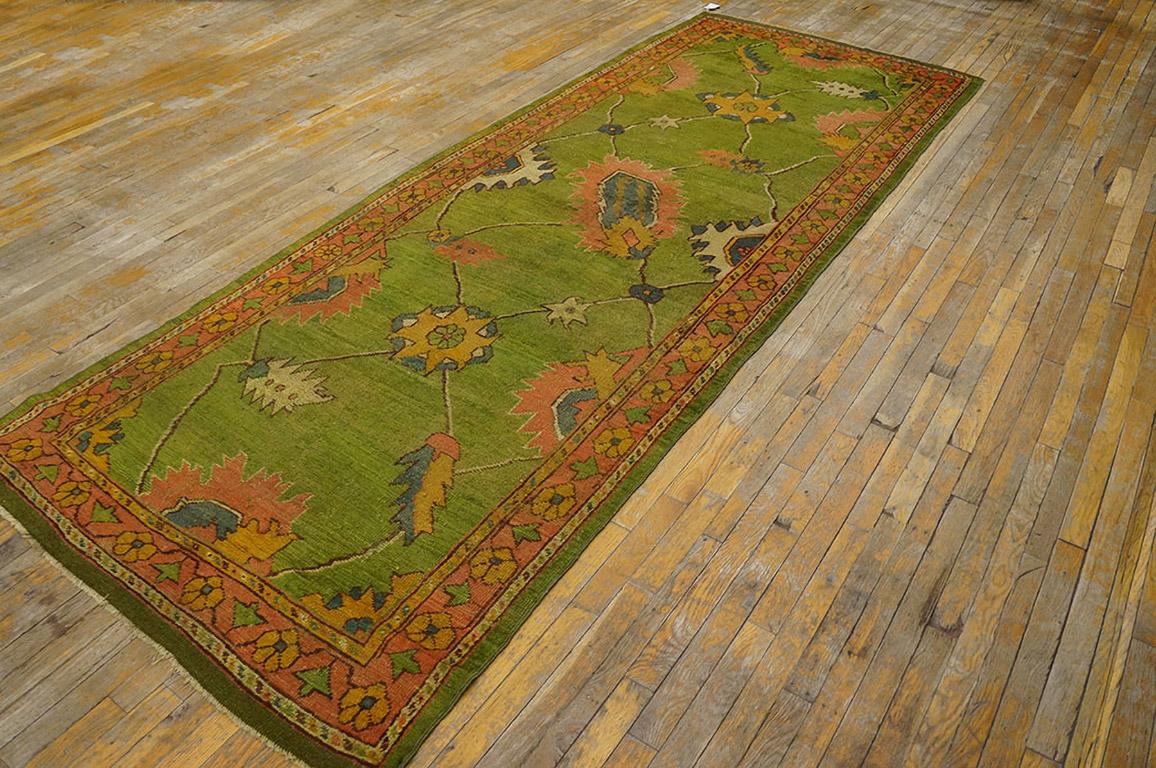 Late 19th Century Turkish Oushak Carpet ( 4'4