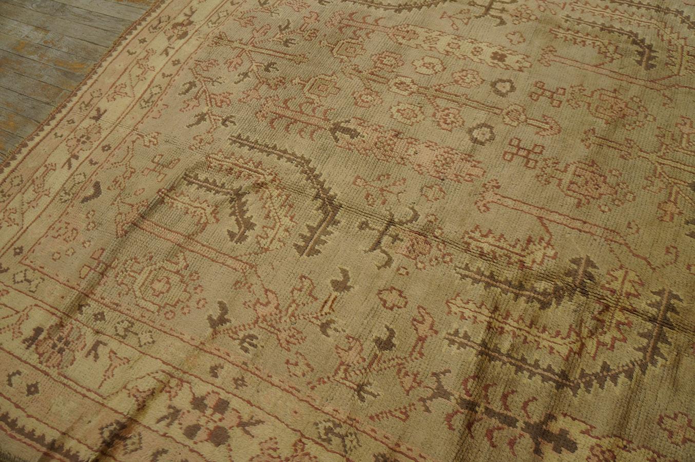 Early 20th Century Turkish Oushak Carpet ( 6'9