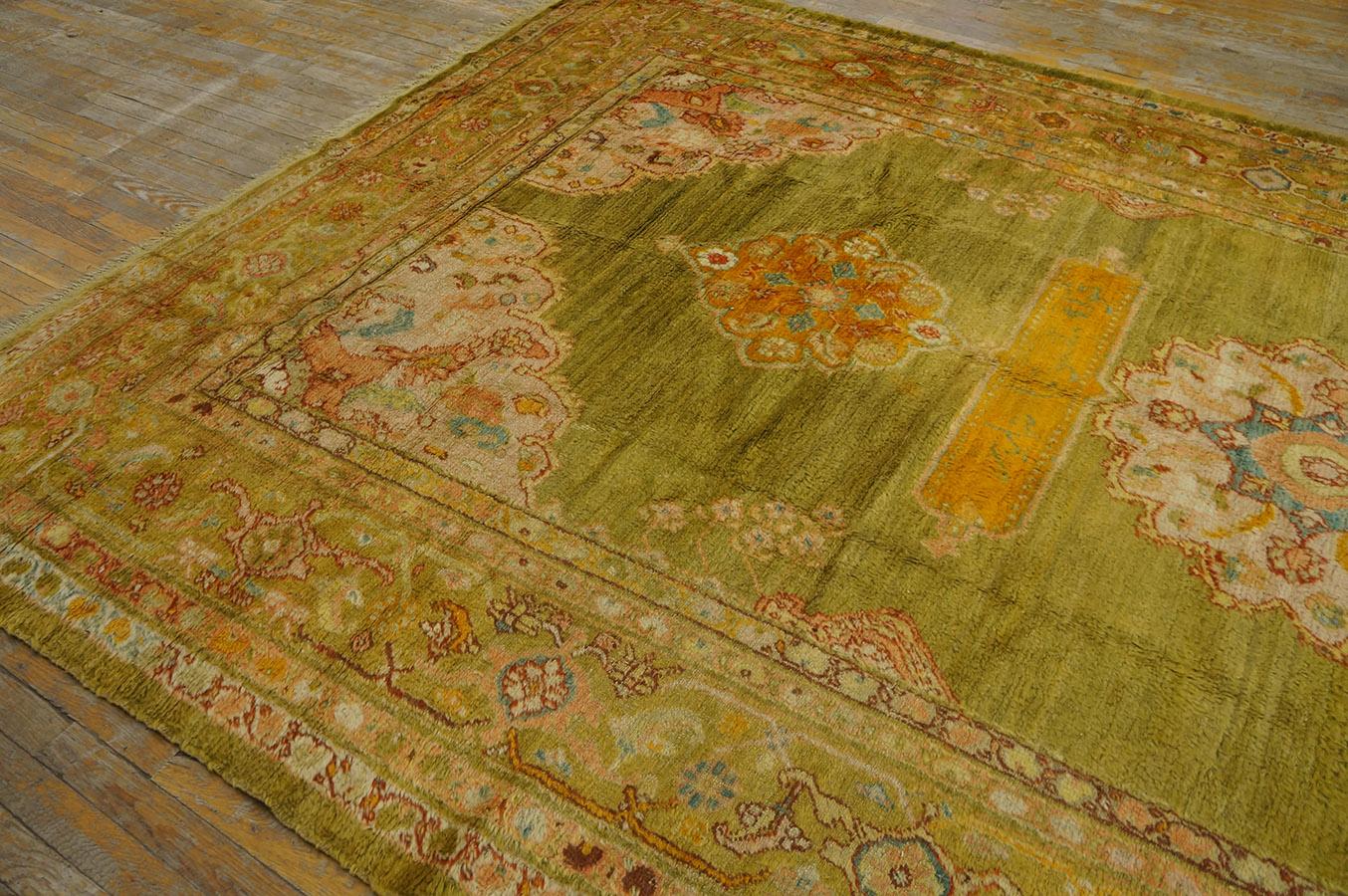 Ancien tapis turc Oushak 7' 8'' x 13' 0'' en vente 4