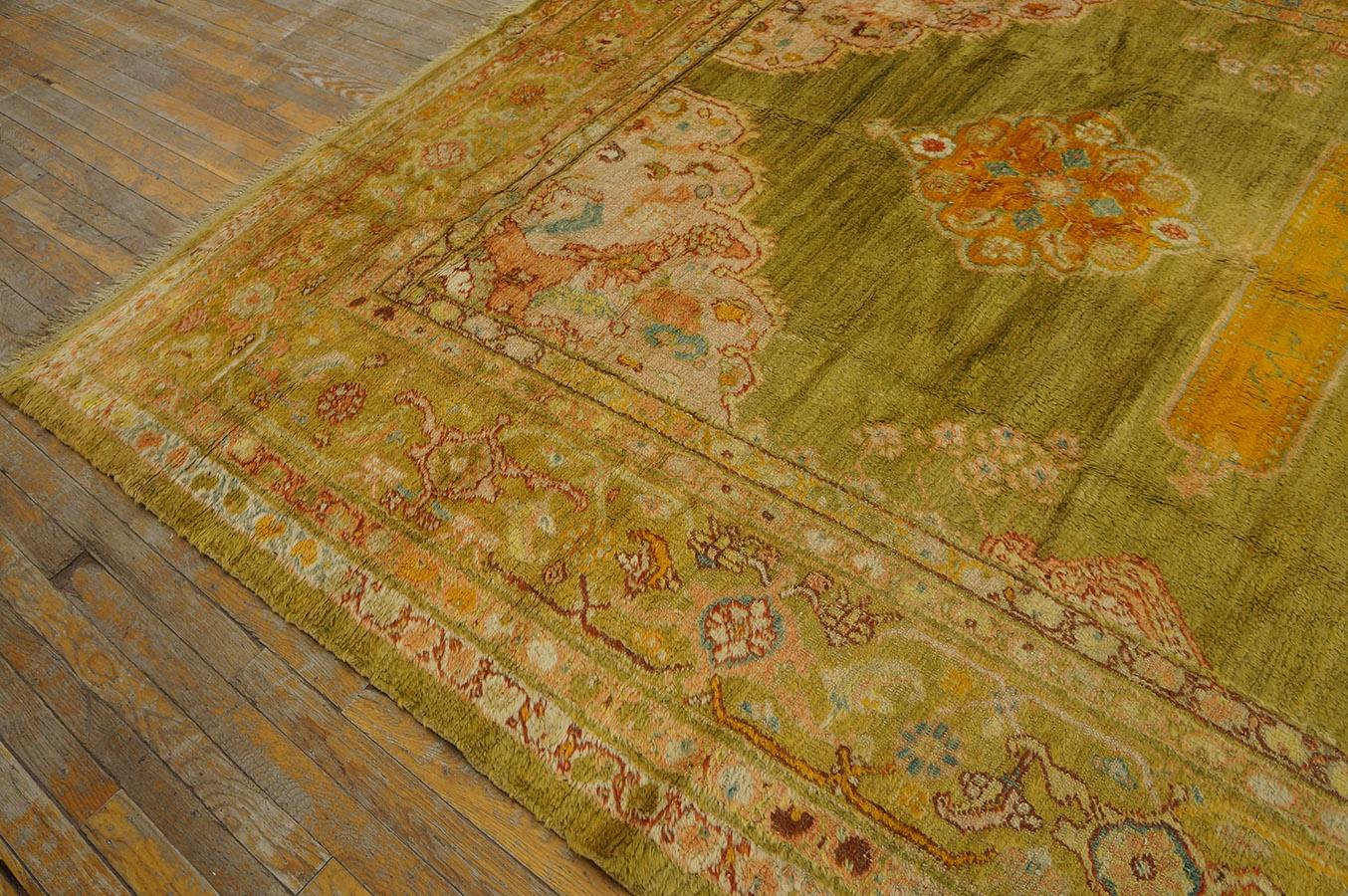Ancien tapis turc Oushak 7' 8'' x 13' 0'' en vente 6