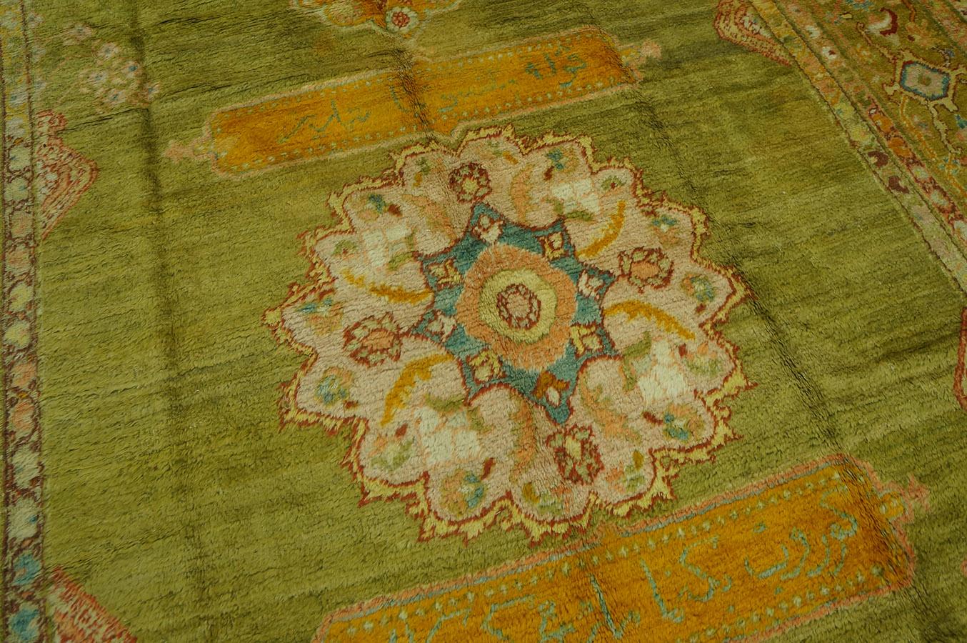 Ancien tapis turc Oushak 7' 8'' x 13' 0'' en vente 7
