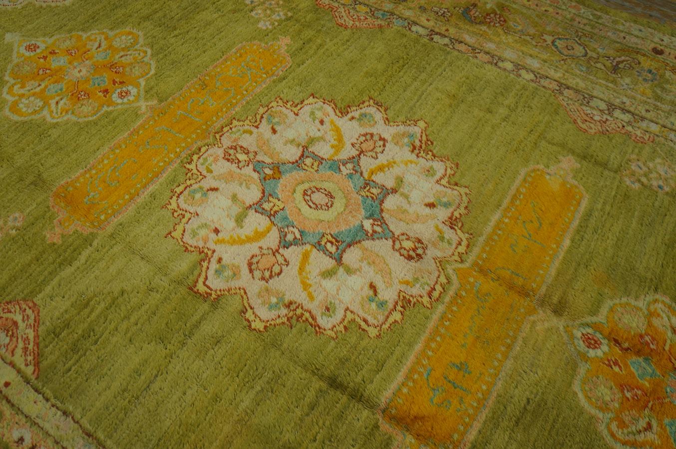 Ancien tapis turc Oushak 7' 8'' x 13' 0'' en vente 9