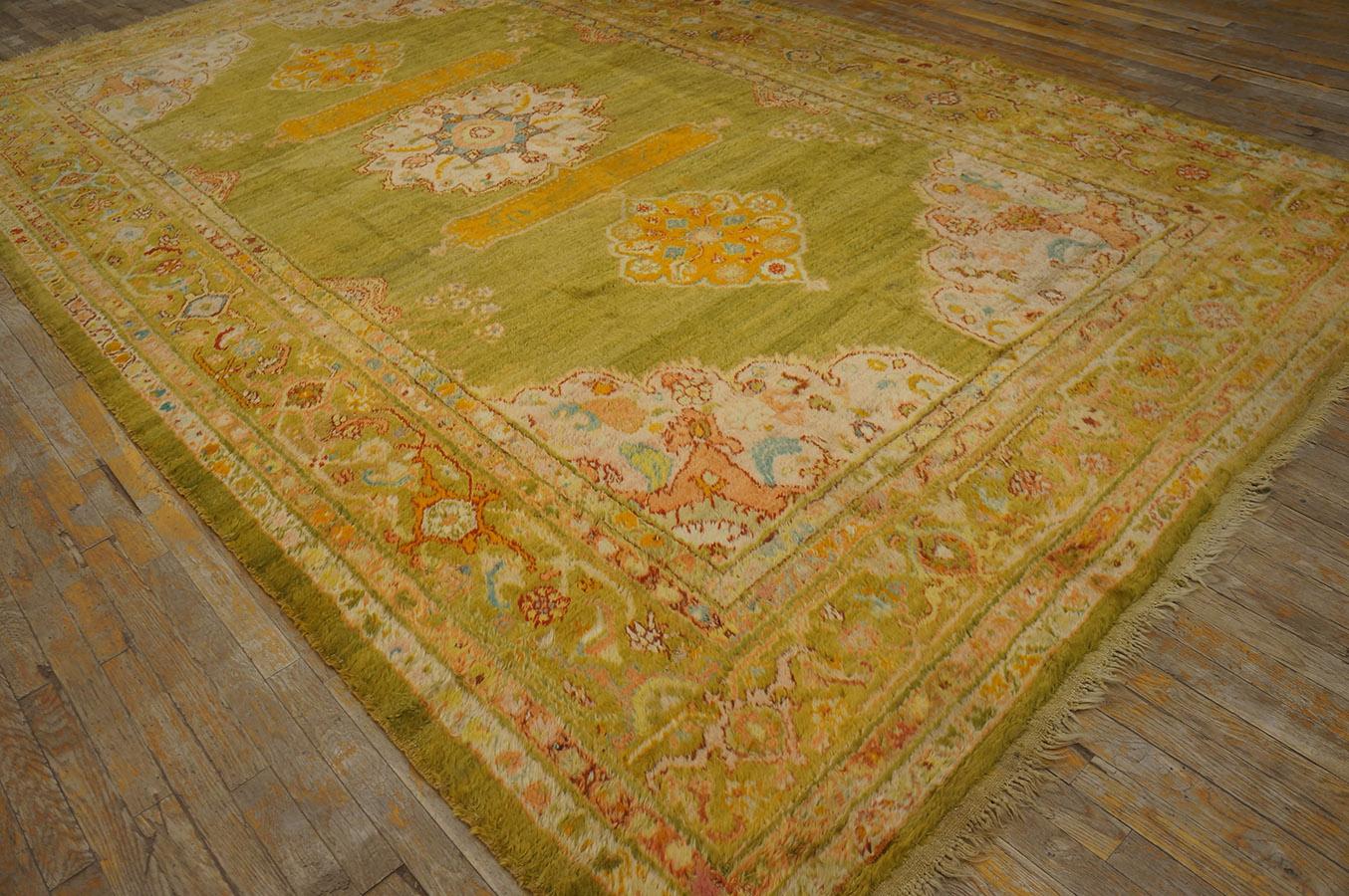 Antique Turkish Oushak Rug 7' 8'' x 13' 0'' In Good Condition For Sale In New York, NY