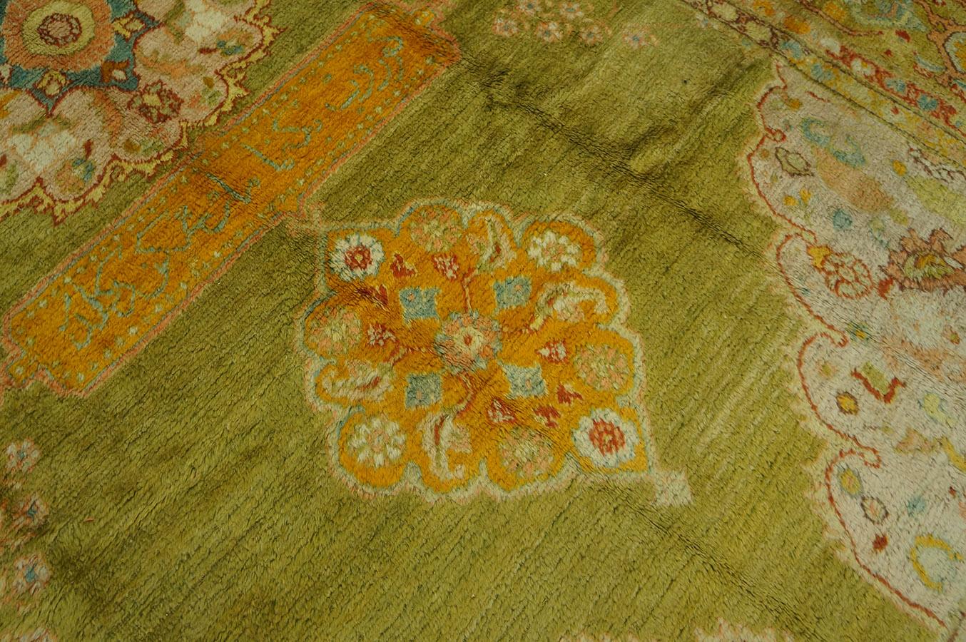 Ancien tapis turc Oushak 7' 8'' x 13' 0'' en vente 1