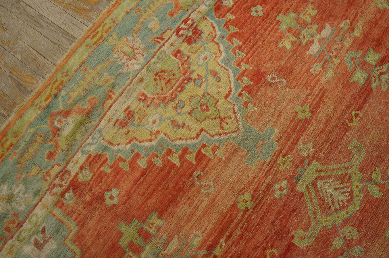 Ancien tapis turc d'Oushak ancien 7' 9'' x 10' 0'' en vente 4