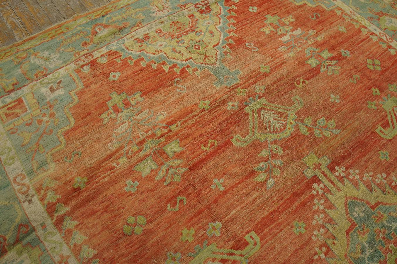 Ancien tapis turc d'Oushak ancien 7' 9'' x 10' 0'' en vente 5