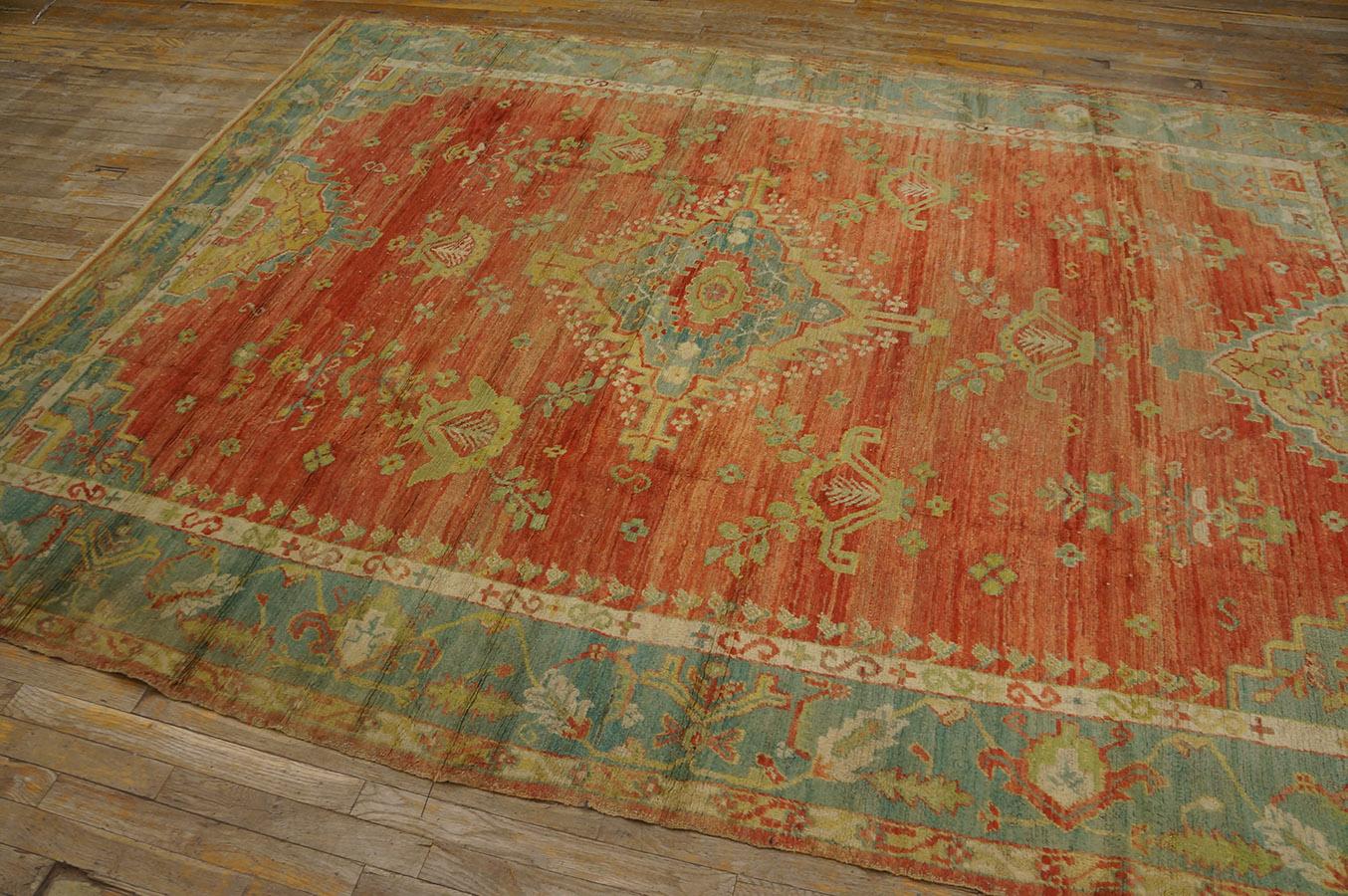 Ancien tapis turc d'Oushak ancien 7' 9'' x 10' 0'' Bon état - En vente à New York, NY