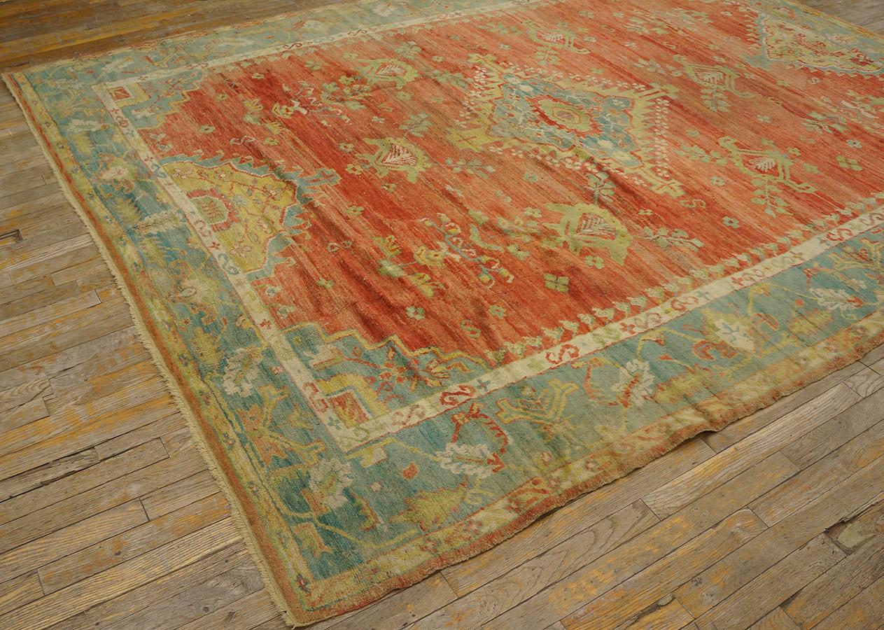 Laine Ancien tapis turc d'Oushak ancien 7' 9'' x 10' 0'' en vente
