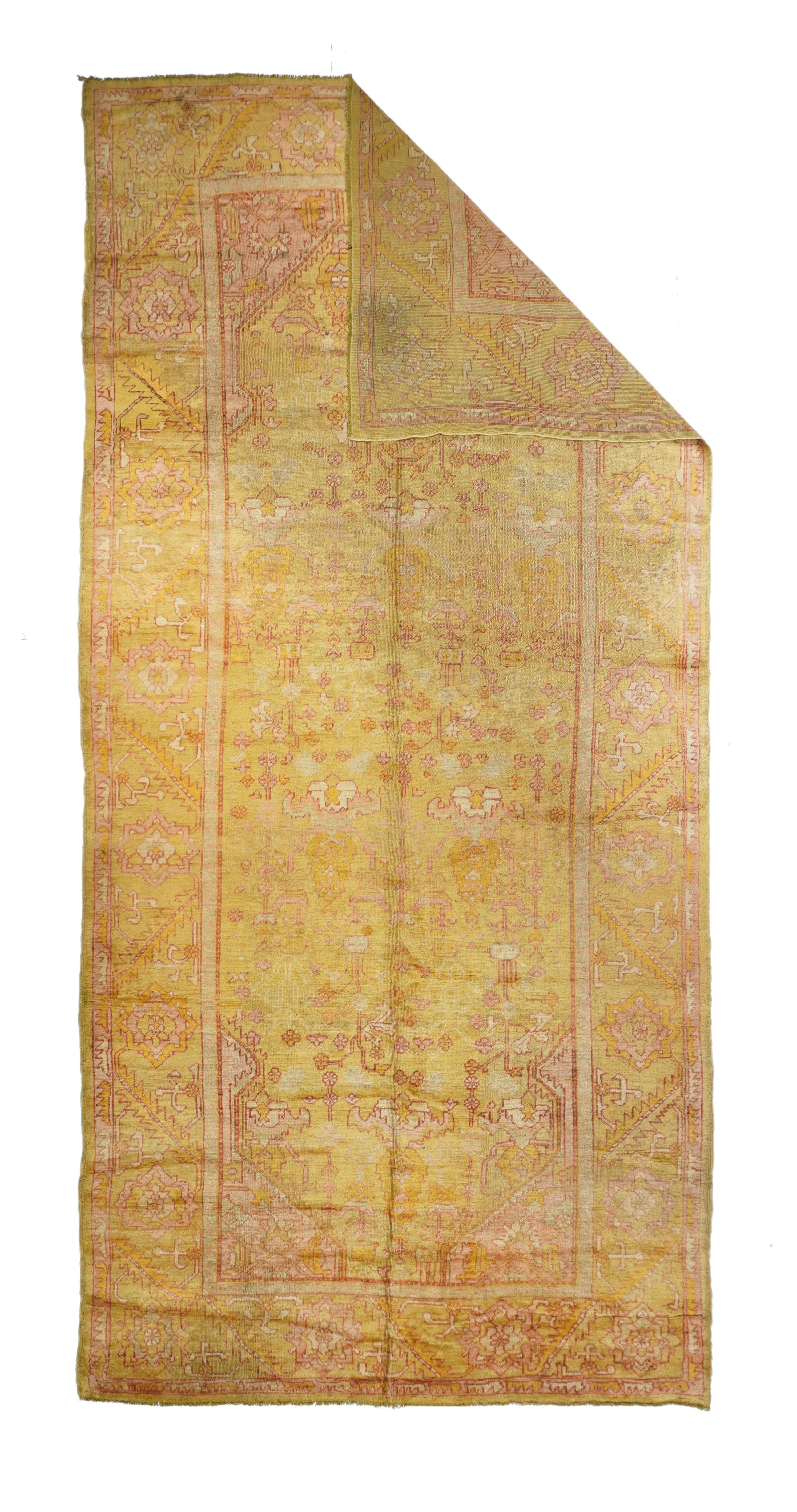 Ancien tapis turc Oushak 7'2