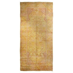 Antique Turkish Oushak Rug 7’2” x 14’10"