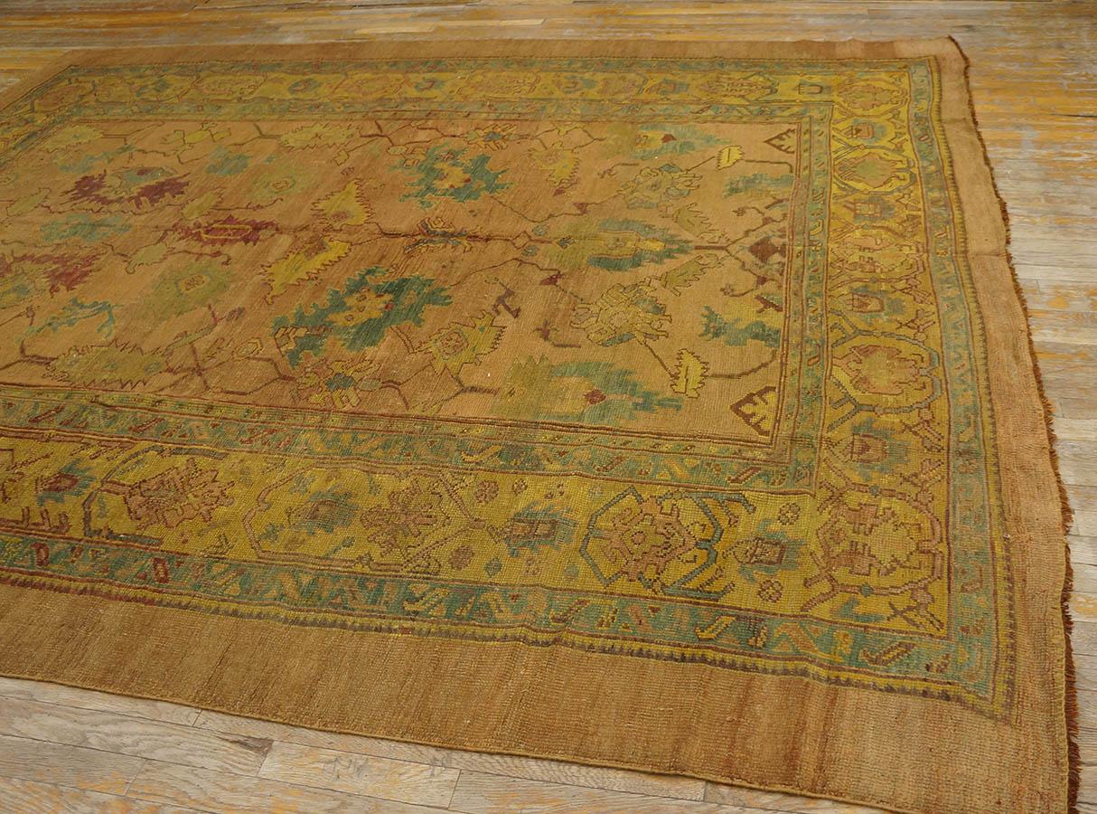 Late 19th Century 19th Century Turkish Oushak Carpet ( 8'9'' x 10'10'' - 266 x 330 ) For Sale