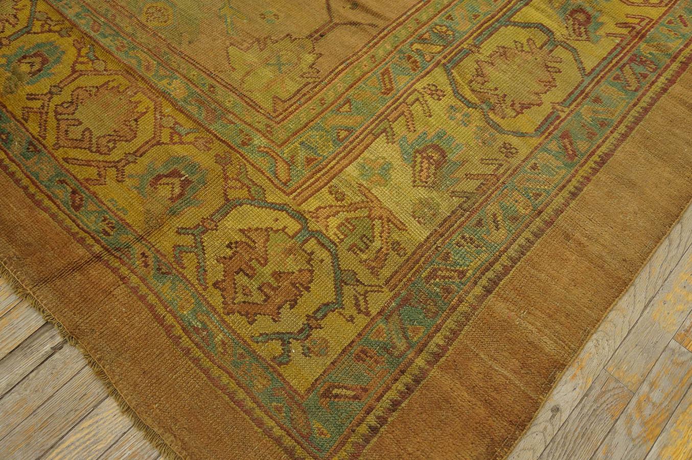 19th Century Turkish Oushak Carpet ( 8'9'' x 10'10'' - 266 x 330 ) For Sale 2
