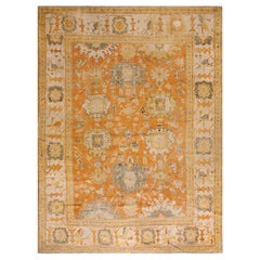 Late 19th Century Turkish Anatolian Oushak Carpet (8'4''x 11'2'' - 254 x 340 cm)