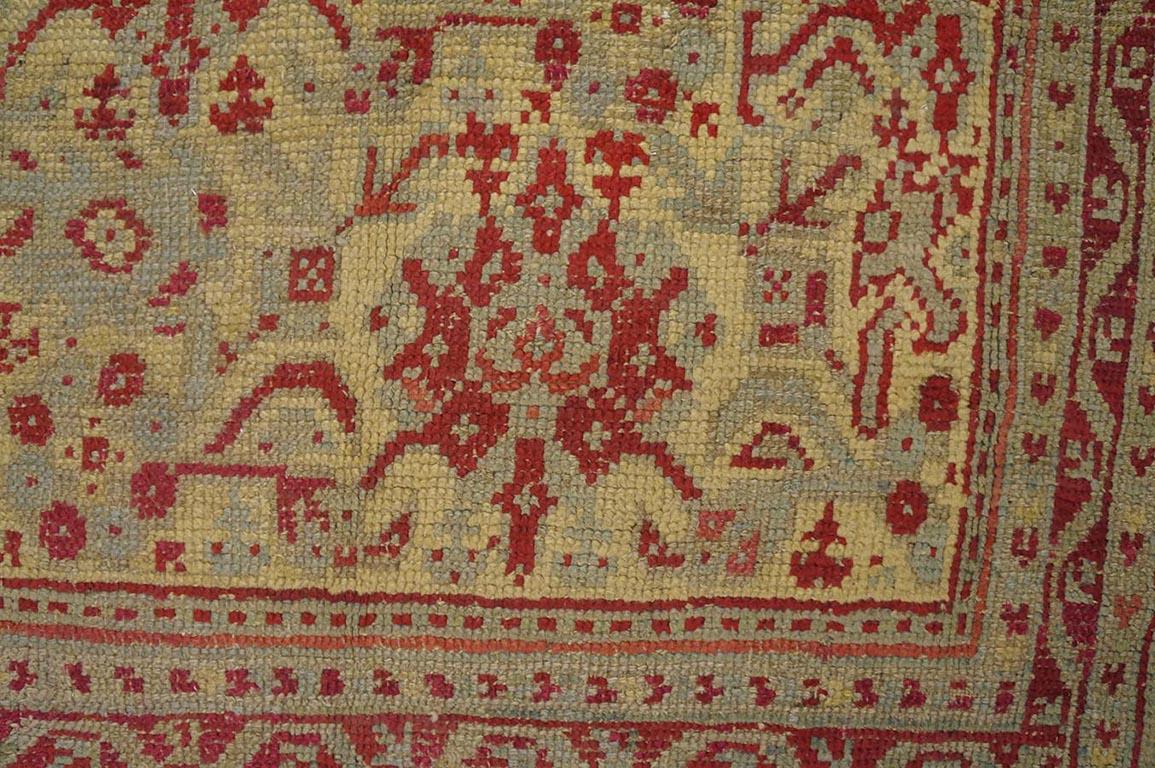 Wool Antique Turkish Oushak Rug For Sale
