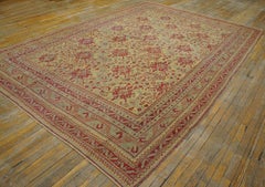 Splendid Sky Blue Ground Color with Geometric Design Antique Turkish Oushak Rug