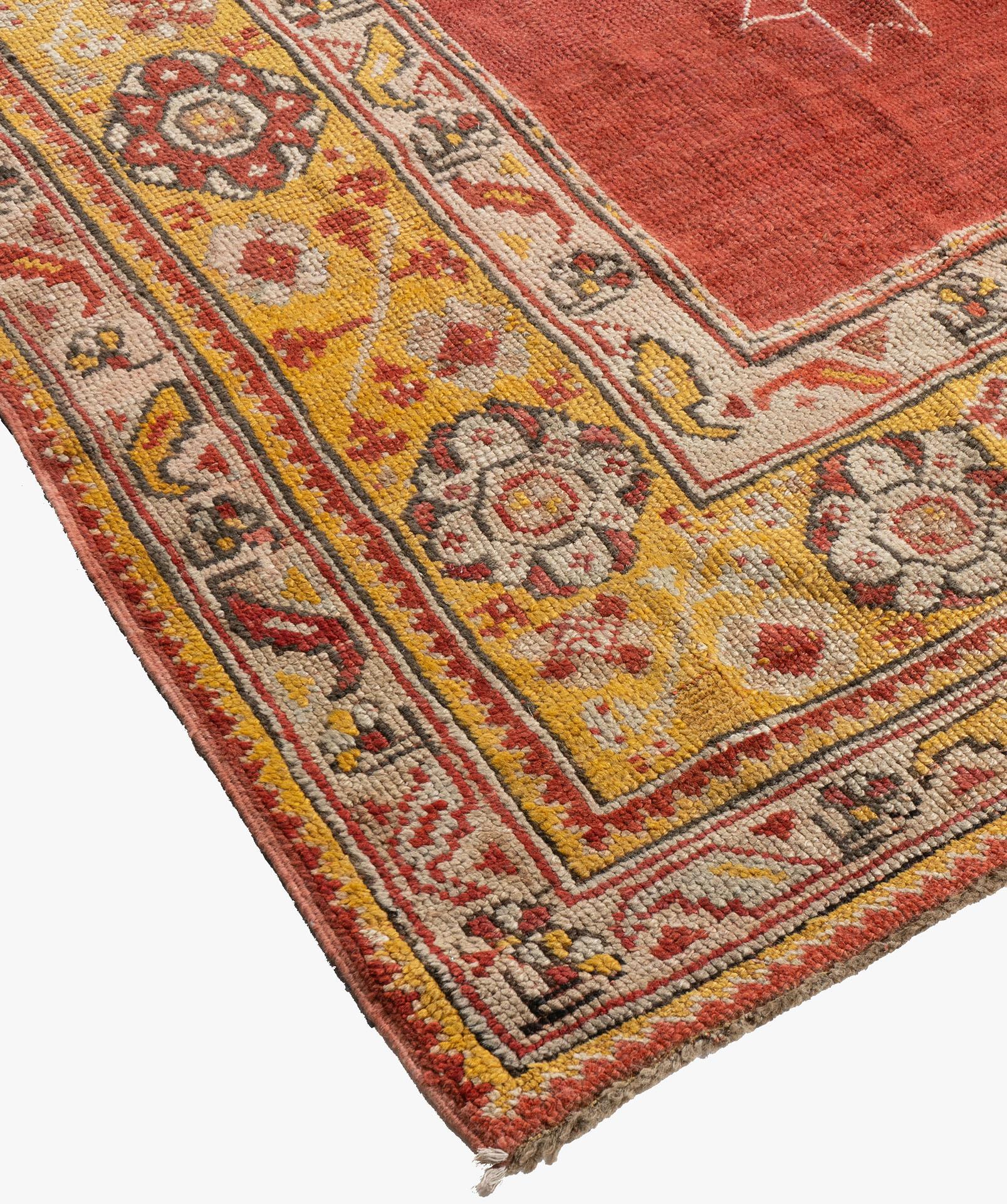 Antique Turkish Oushak Rug  8'8 x 11'6 In Good Condition For Sale In New York, NY