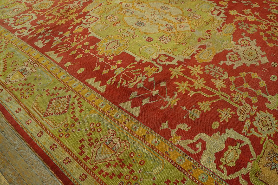 Late 19th Century Turkish Oushak  Carpet ( 9' x 12' - 270 x 365 cm )  For Sale 2