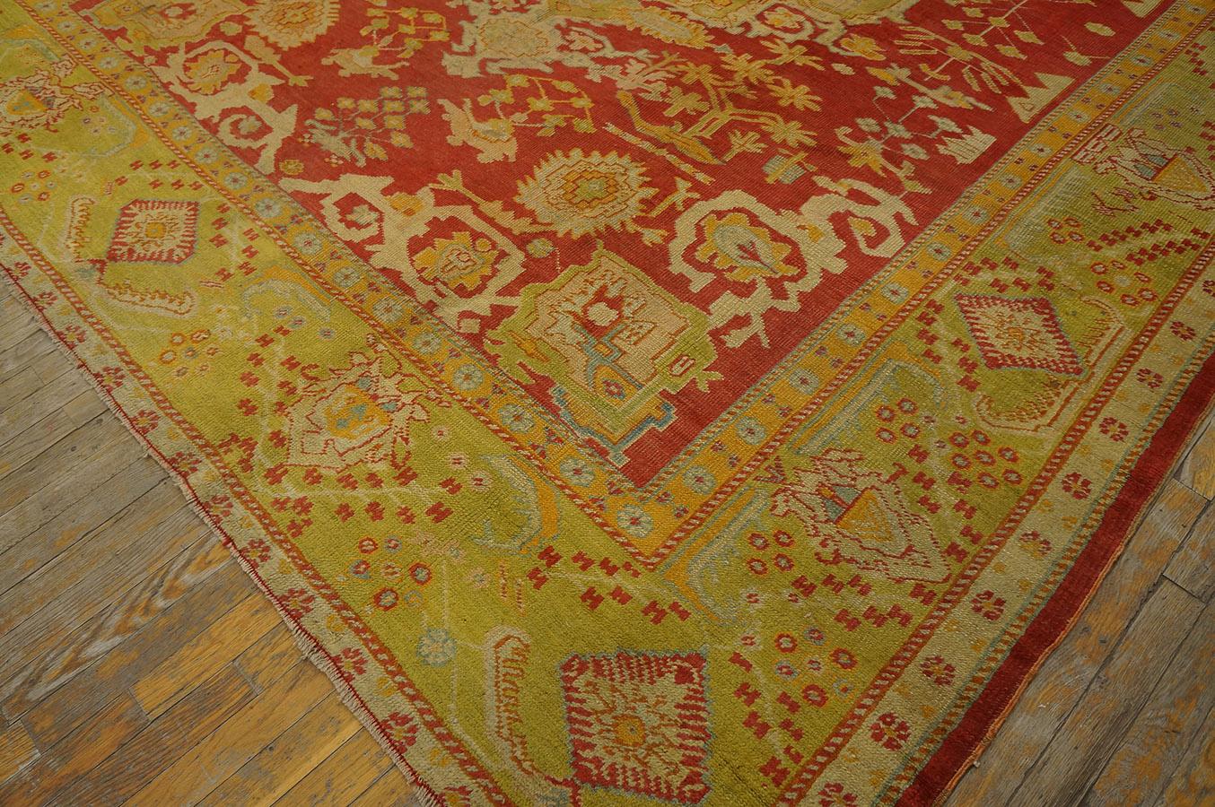 Late 19th Century Turkish Oushak  Carpet ( 9' x 12' - 270 x 365 cm )  For Sale 3