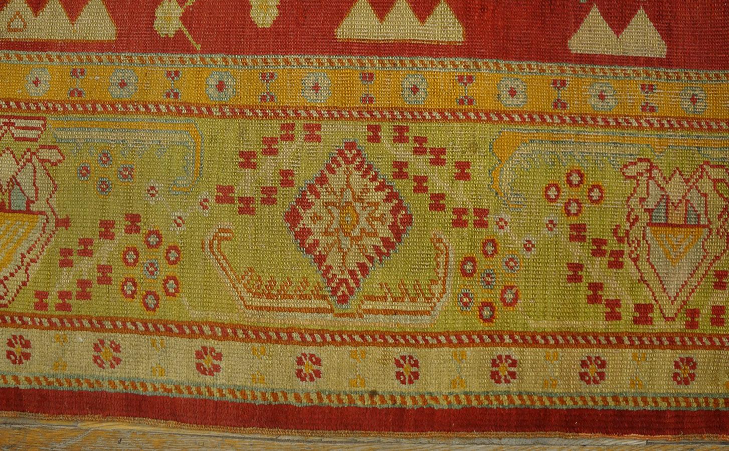 Türkischer Oushak des späten 19. Jahrhunderts  Teppich ( 9' x 12' - 270 x 365 cm) im Angebot 2