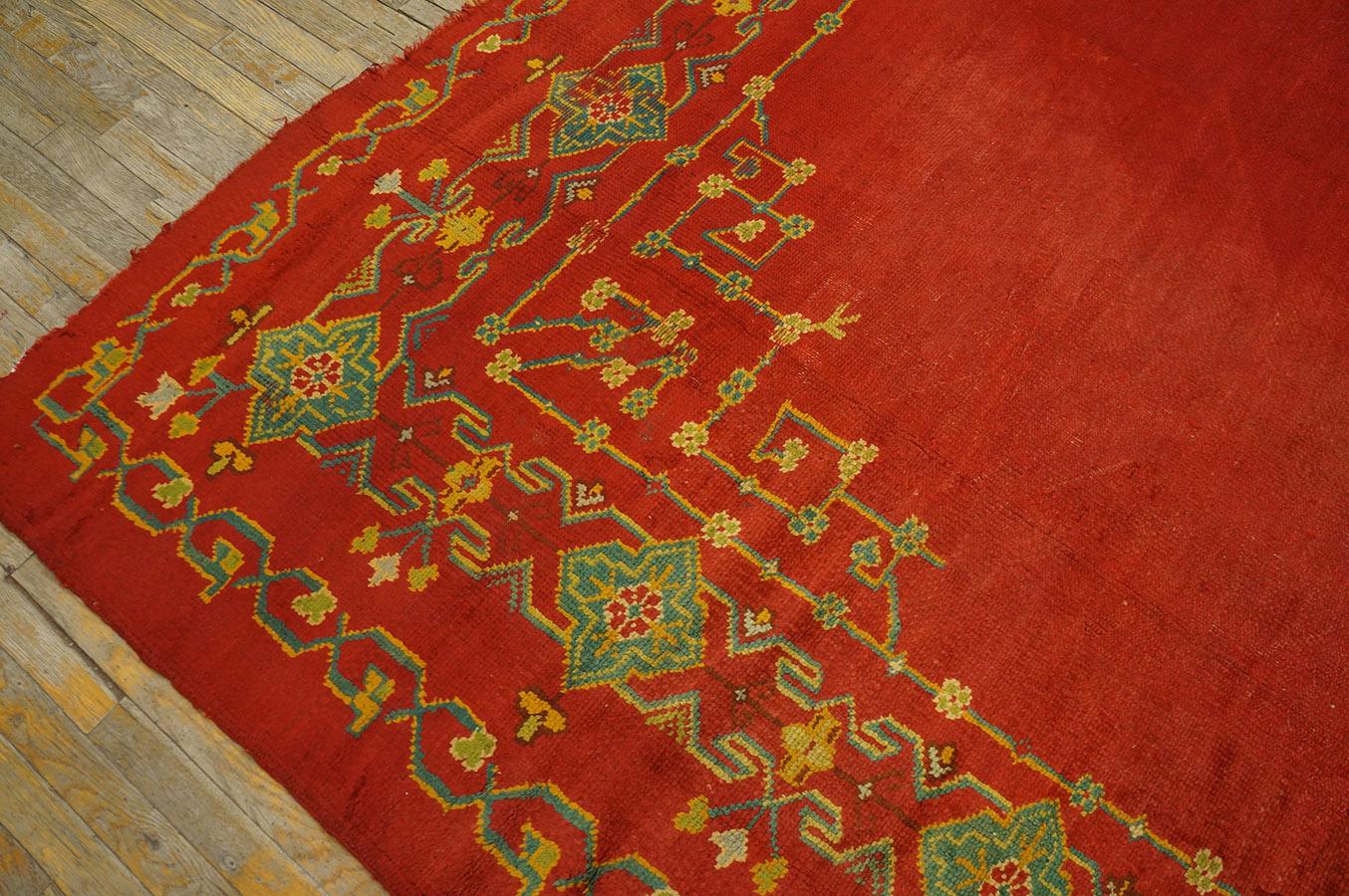 Late 19th Century Turkish Oushak Carpet ( 9'10'' x 13'3'' - 300 x 405 ) For Sale 6