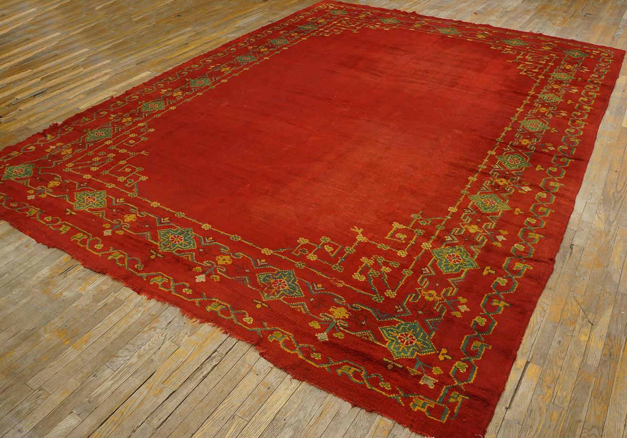 Late 19th Century Turkish Oushak Carpet ( 9'10'' x 13'3'' - 300 x 405 ) For Sale 12