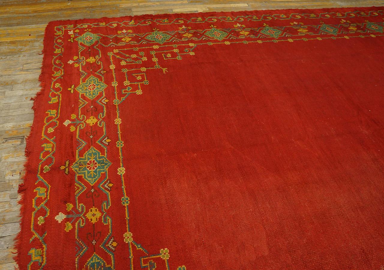 Late 19th Century Turkish Oushak Carpet ( 9'10'' x 13'3'' - 300 x 405 ) For Sale 1