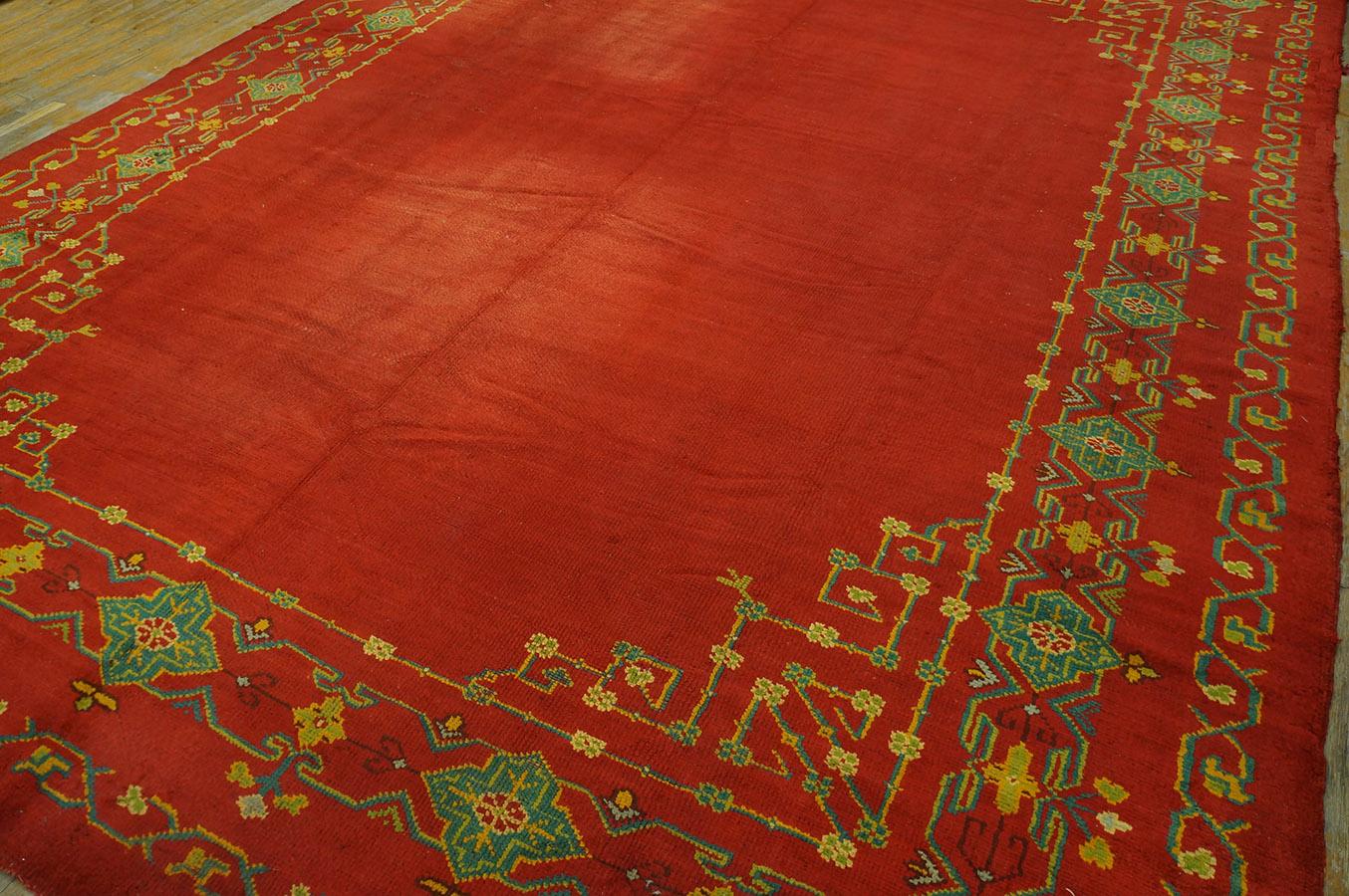 Late 19th Century Turkish Oushak Carpet ( 9'10'' x 13'3'' - 300 x 405 ) For Sale 2
