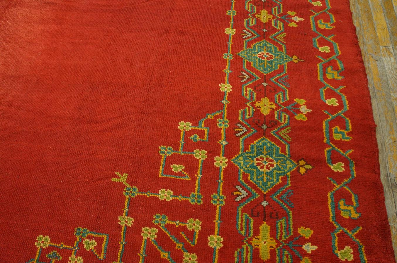 Late 19th Century Turkish Oushak Carpet ( 9'10'' x 13'3'' - 300 x 405 ) For Sale 4