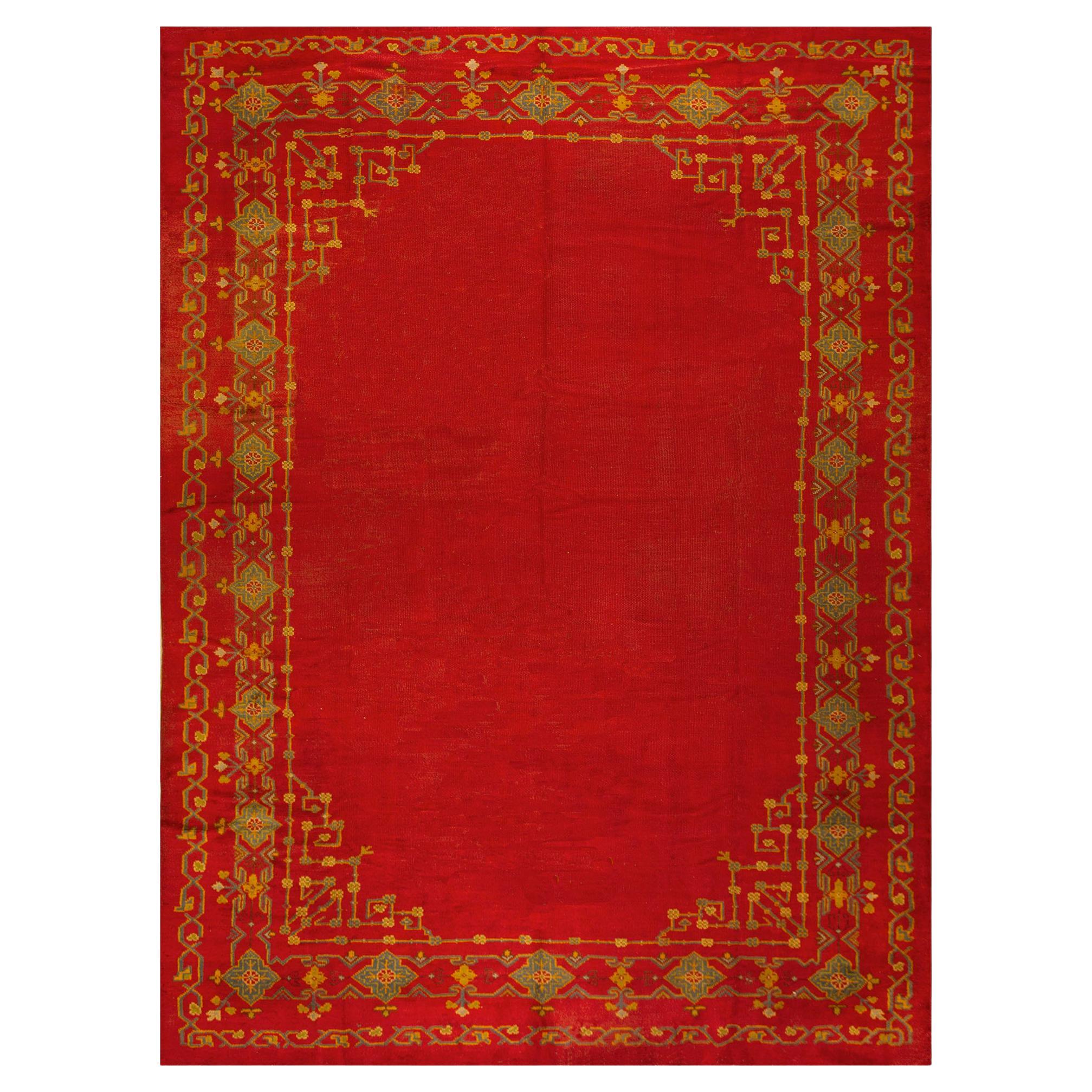 Late 19th Century Turkish Oushak Carpet ( 9'10'' x 13'3'' - 300 x 405 ) For Sale