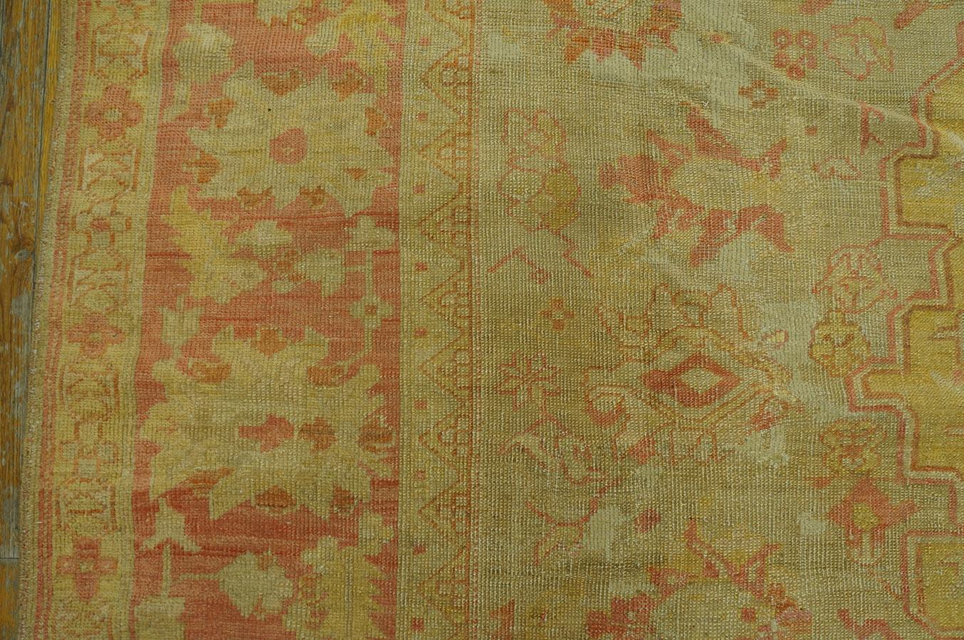 19th Century Turkish Oushak Carpet ( 9'2'' x 13'8'' - 280 x 416 ) For Sale 9