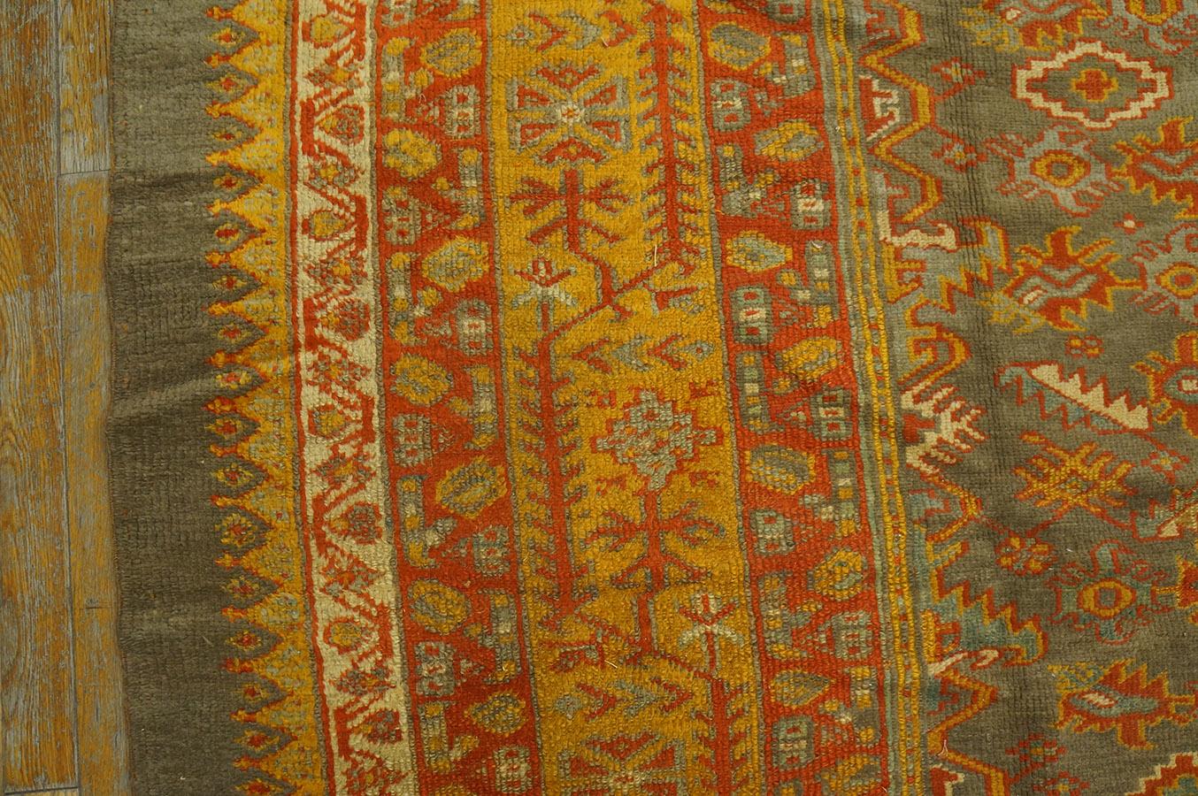Late 19th Century Turkish Oushak Carpet ( 9'7'' x 11'3'' - 292 x 343 cm) For Sale 12