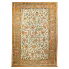 Antique Turkish Oushak Rug 9'0'' x 13'5''