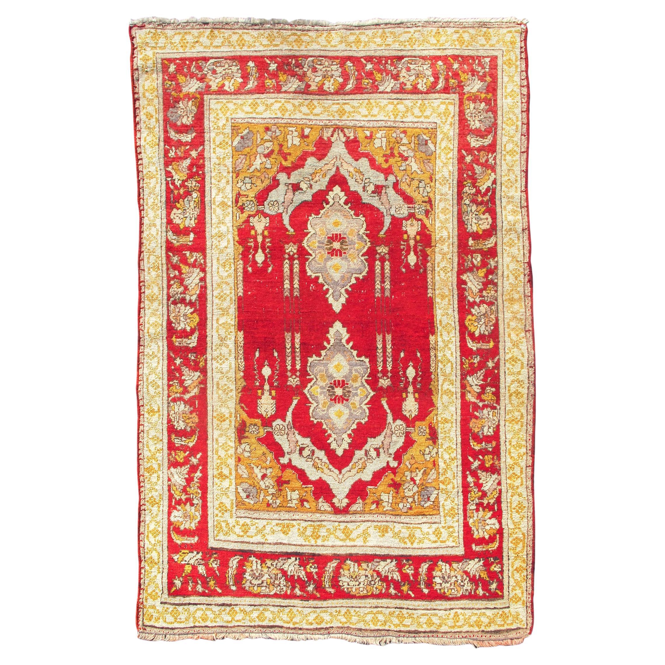 Tapis turc antique d'Oushak, vers 1900