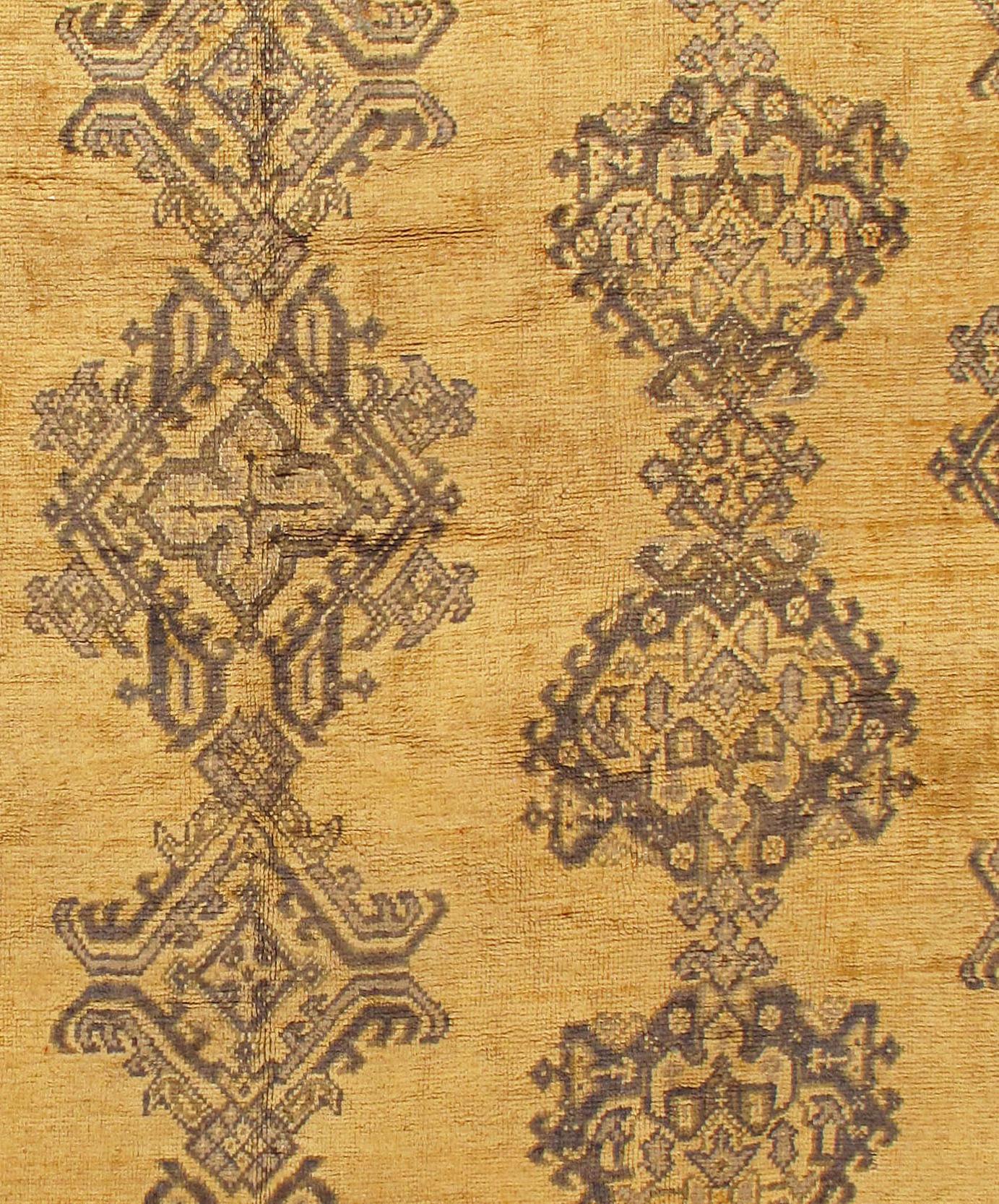 Antico tappeto turco Oushak, 1900 circa  9'4 x 11' in vendita 1