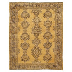 Antique Turkish Oushak Rug Carpet, circa 1900  9'4 x 11'