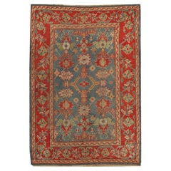 Ancien tapis turc Oushak, vers 1890  6' x 9'