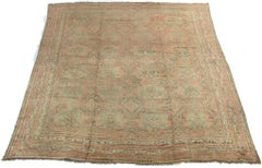 Antique Turkish Oushak Rug, Circa 1900, Oversized 18'7" x 16'9"