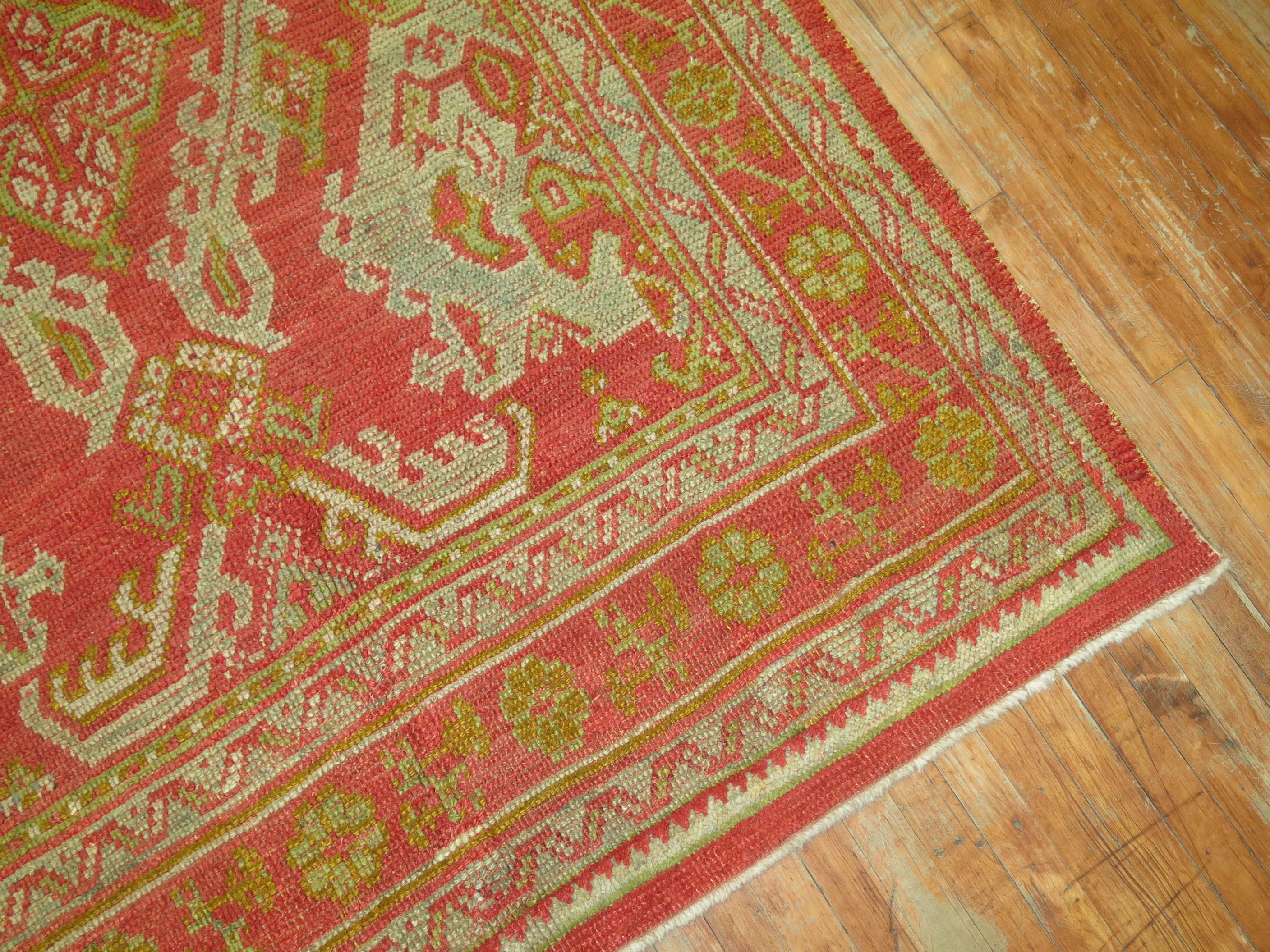 Antique Turkish Oushak Rug 3