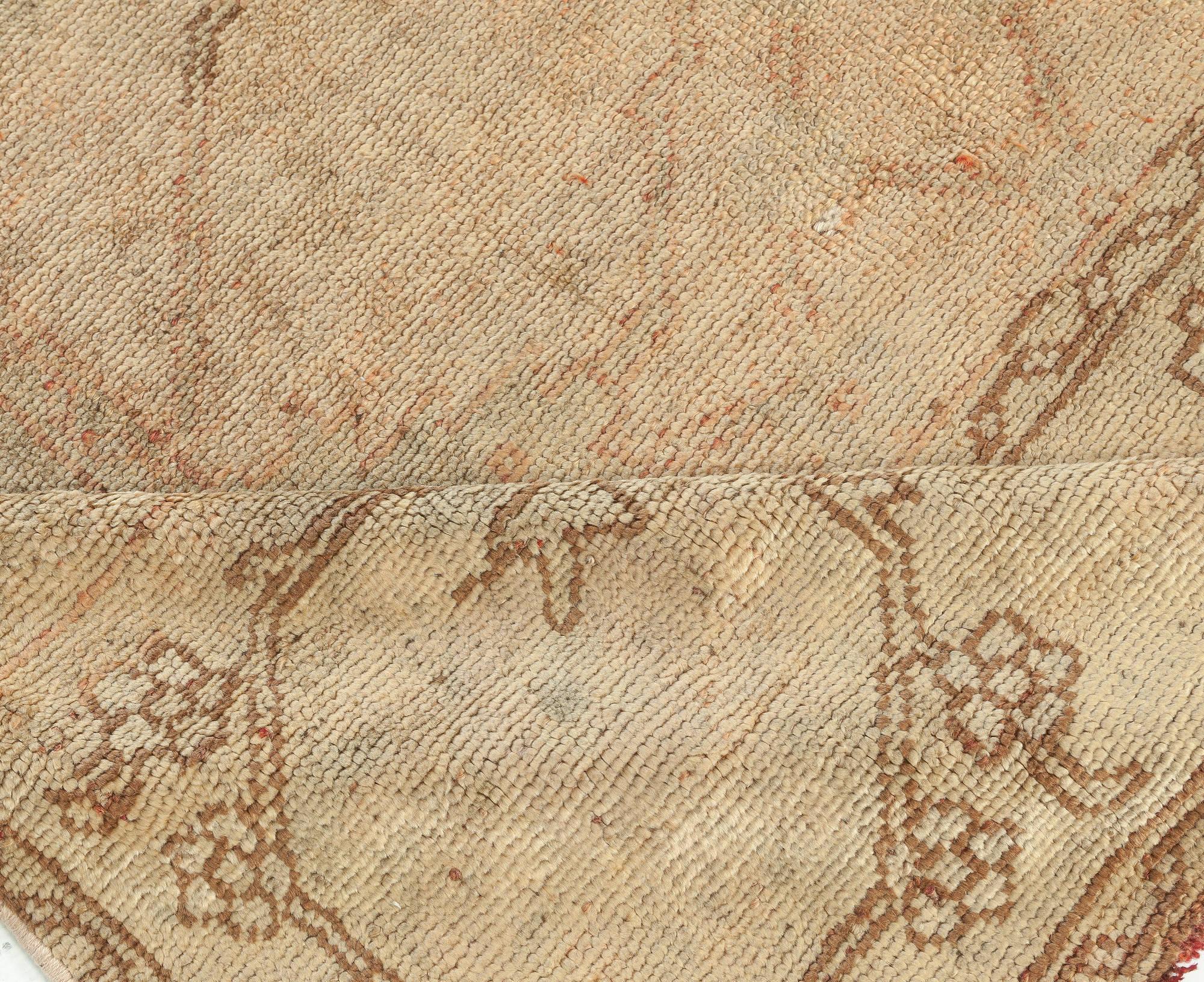 Ancien tapis turc Oushak en laine fait à la main
Taille : 365 × 431 cm (12'0