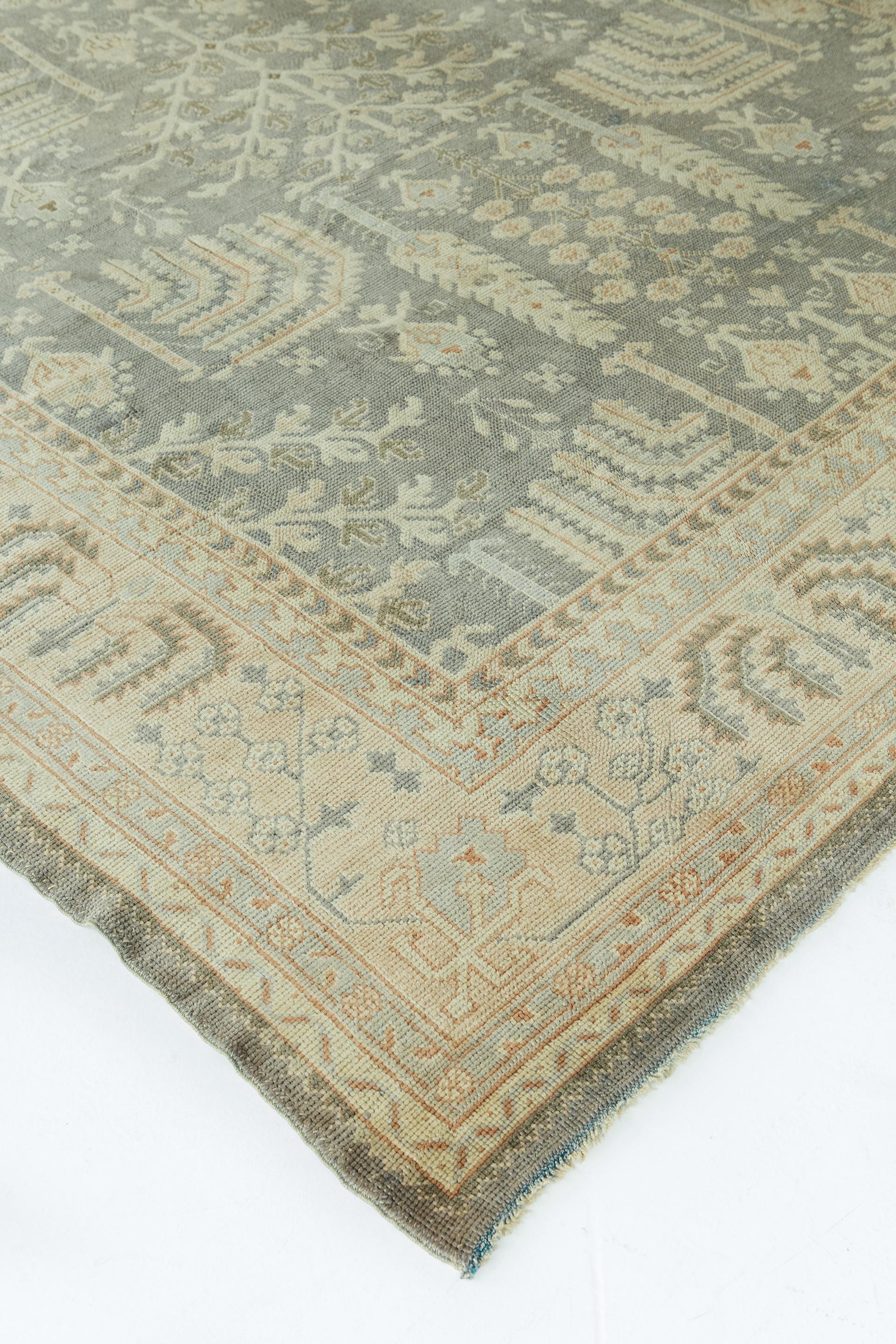 19th Century Antique Turkish Oushak Rug