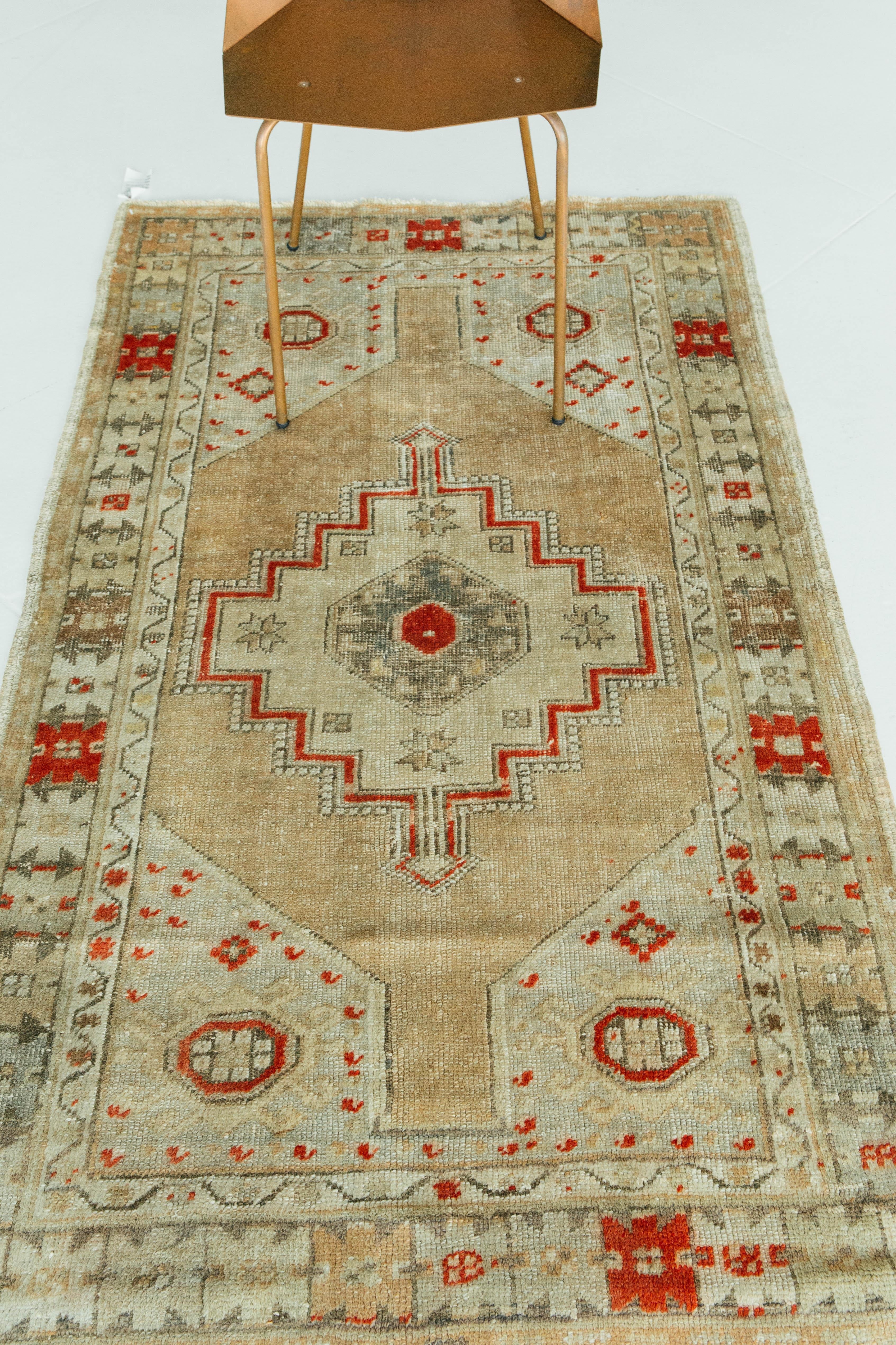 20th Century Antique Turkish Oushak Rug For Sale