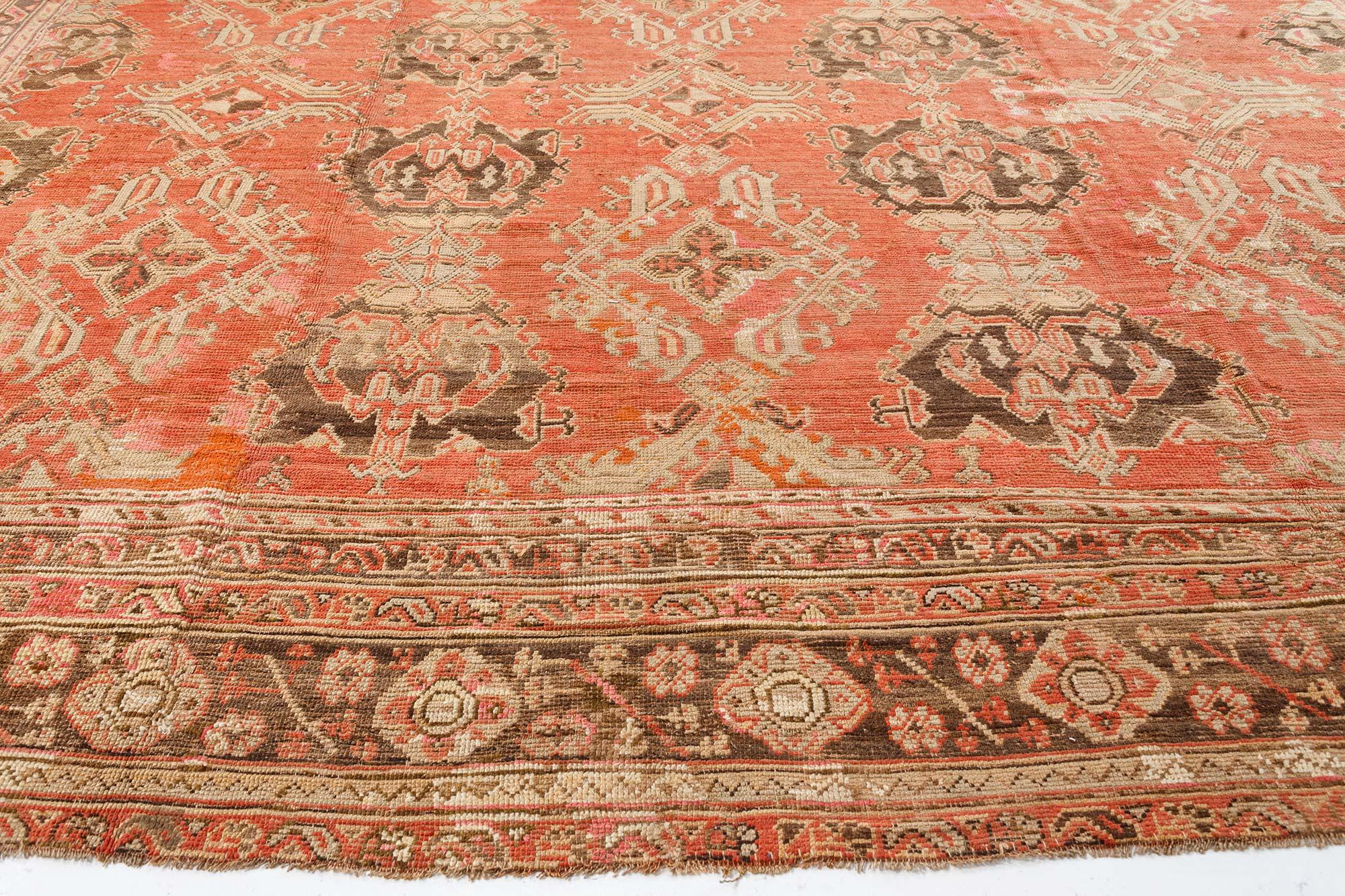 Wool Doris Leslie Blau Oversized Antique Turkish Oushak Rug For Sale