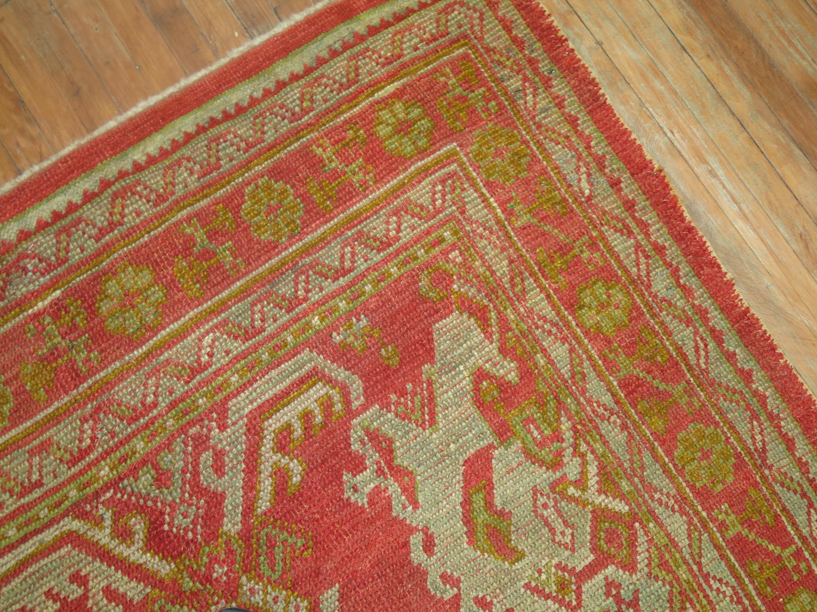 20th Century Antique Turkish Oushak Rug