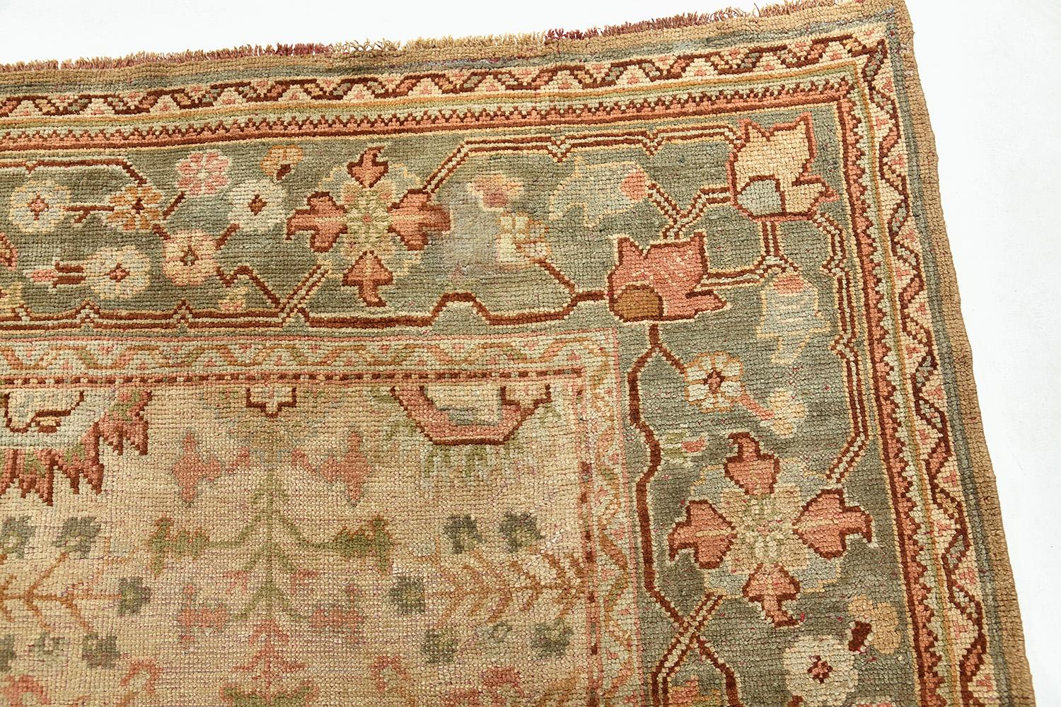 Antique Turkish Oushak Rug 3