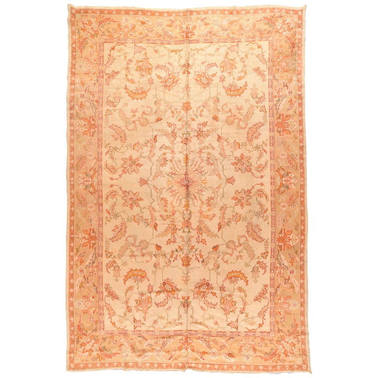 Antique Turkish Oushak Area Rug For Sale at 1stDibs